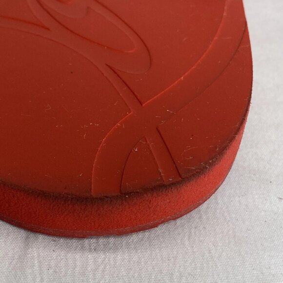 Christian Louboutin Men’s Loubi Red Spiked Flip Flops – Size 7 – Flip Flops - Picture 6 of 10